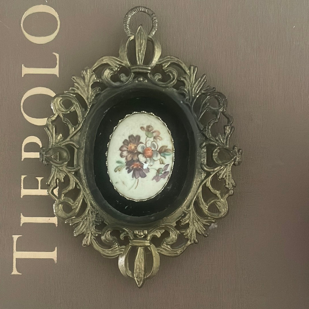 Pair of Brass Framed Brooches