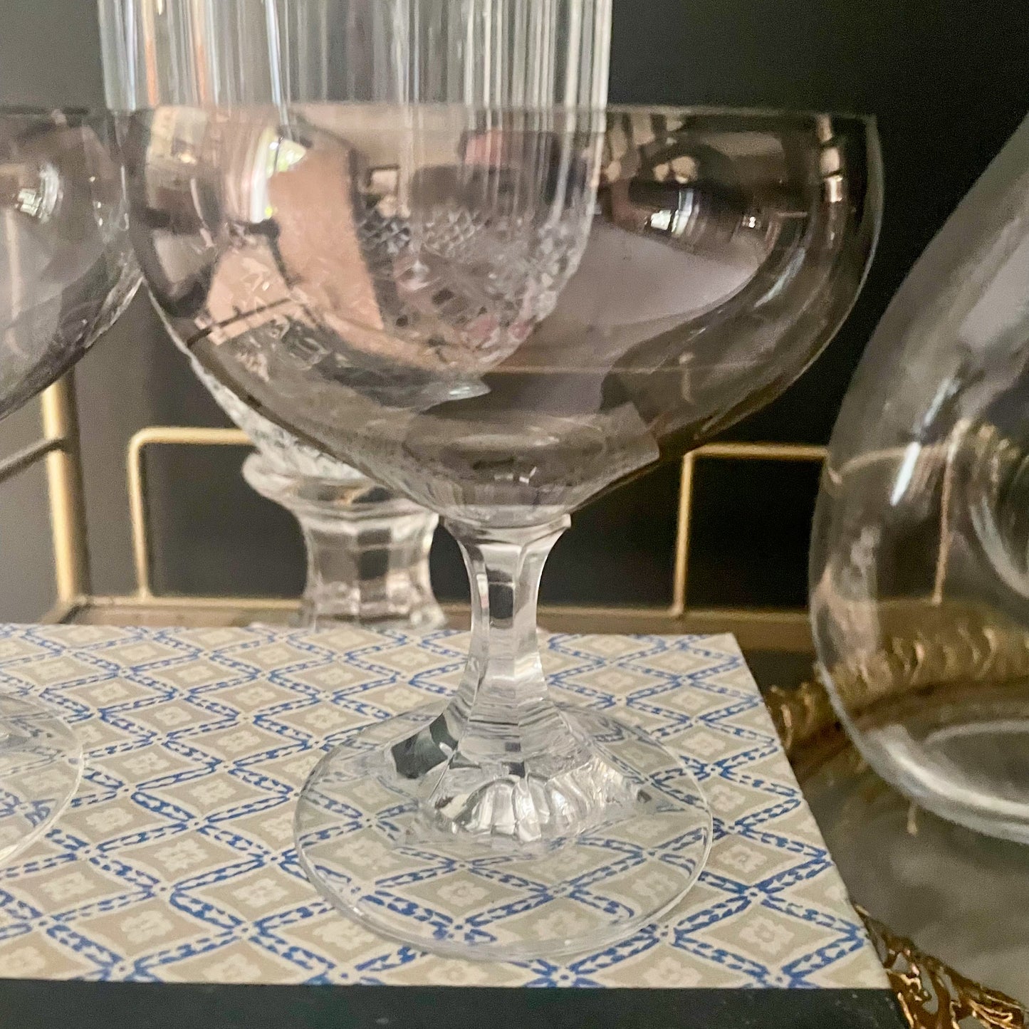 Pair of Smokey Coupe Glasses
