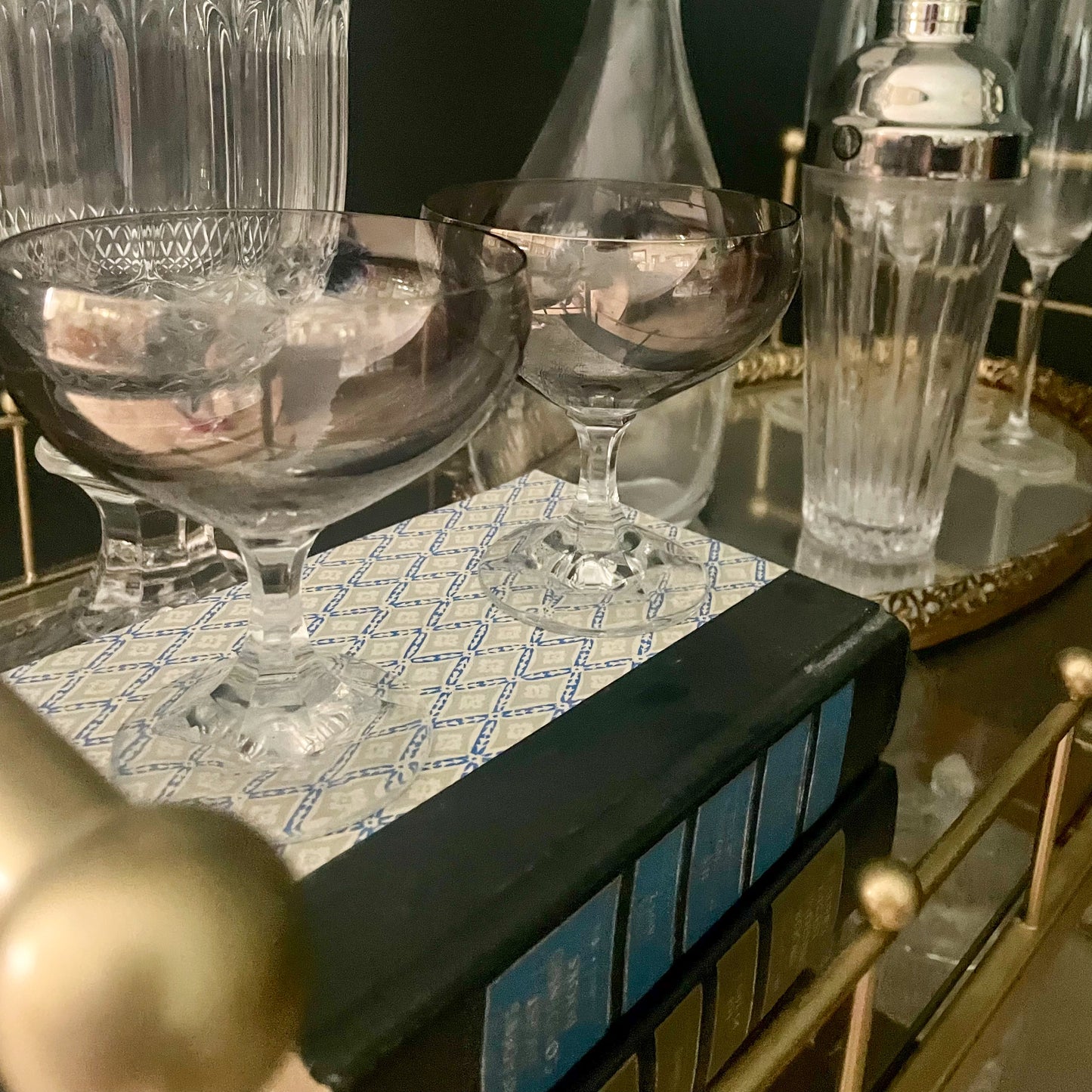 Pair of Smokey Coupe Glasses