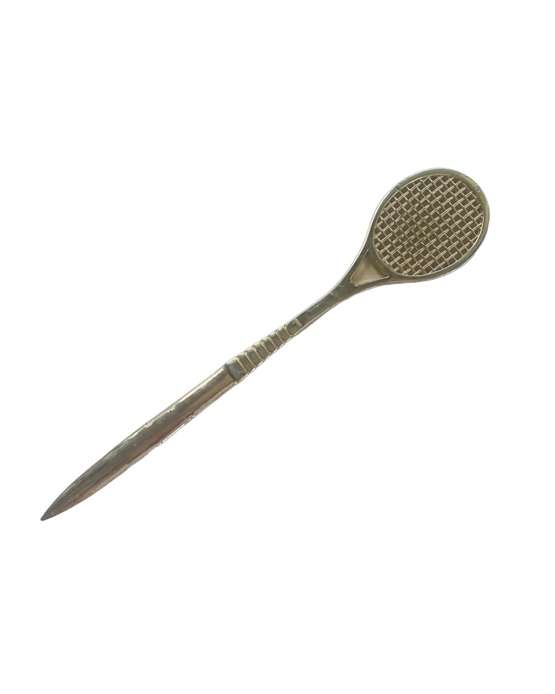Brass Tennis Racket Letter Opener