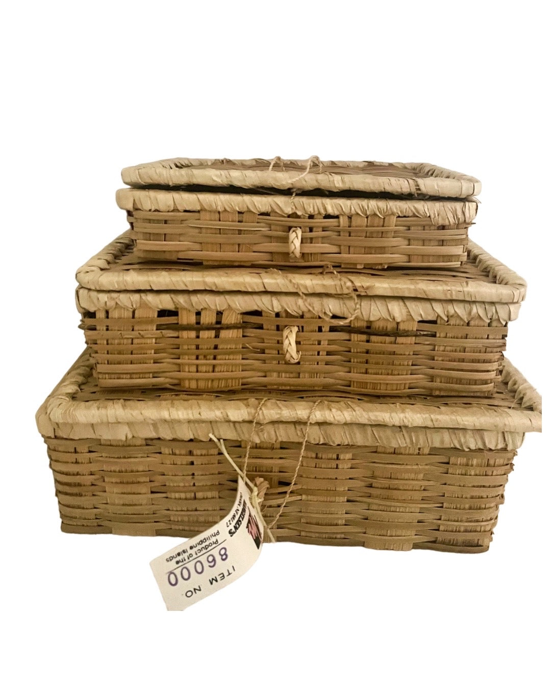 Rattan/Wicker Nesting Boxes (Set of 3)