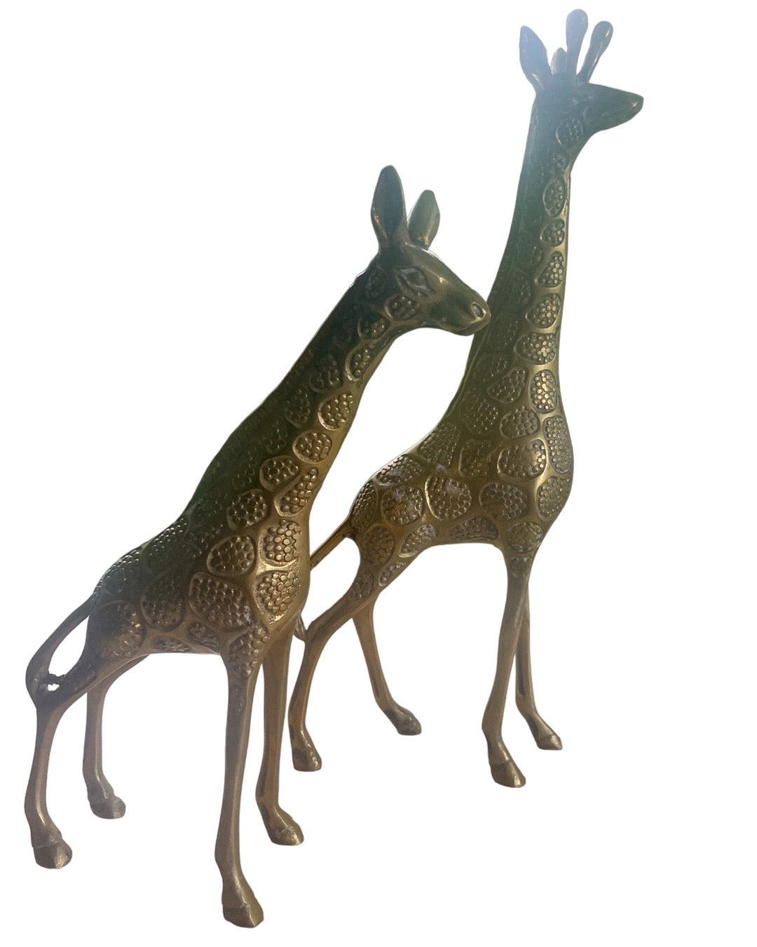 Pair of Brass Giraffes