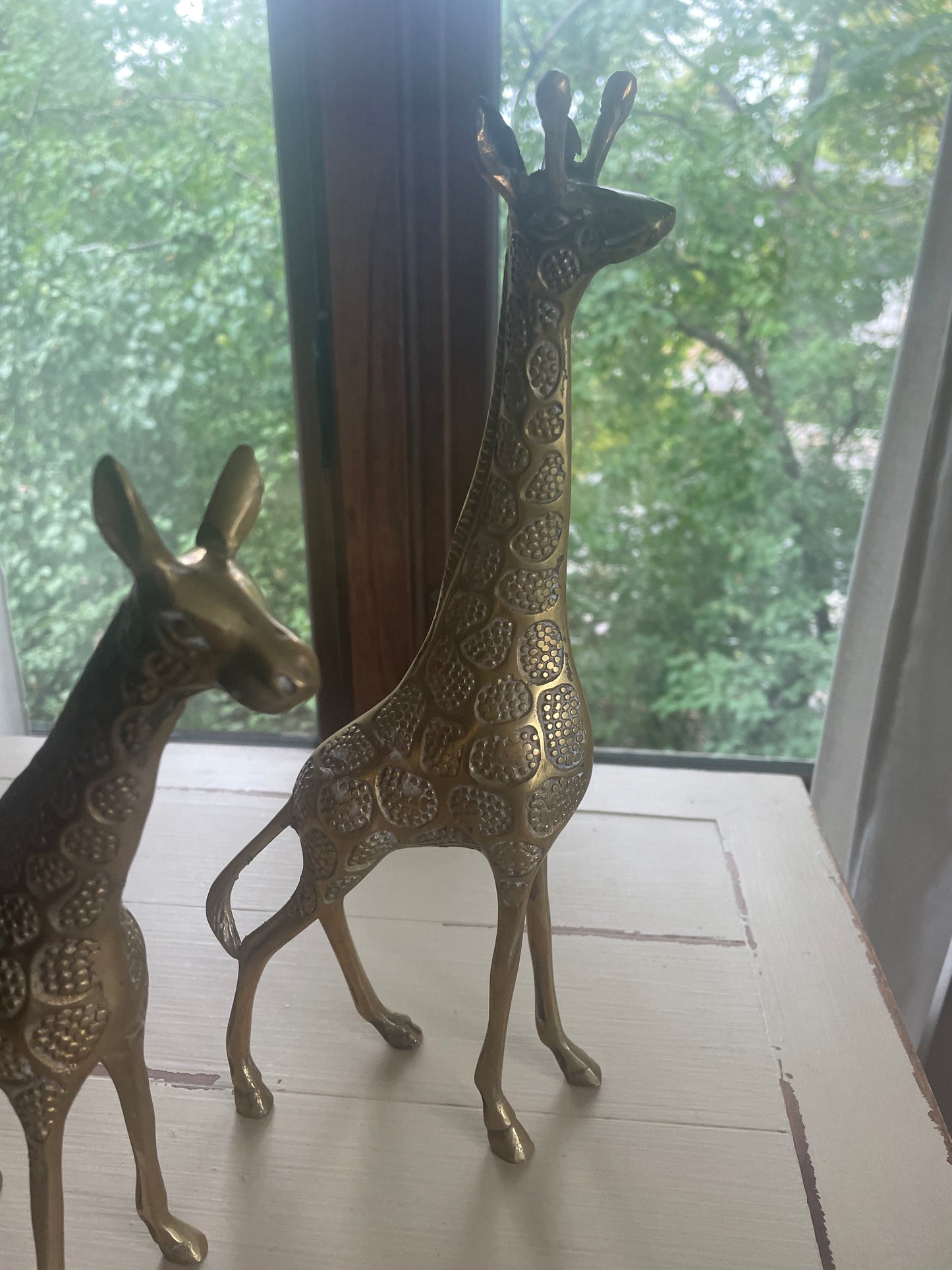 Pair of Brass Giraffes