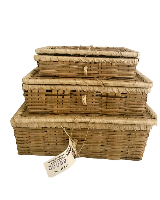 Rattan/Wicker Nesting Boxes (Set of 3)